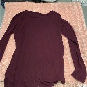 Soft maroon sweater from Aerie
